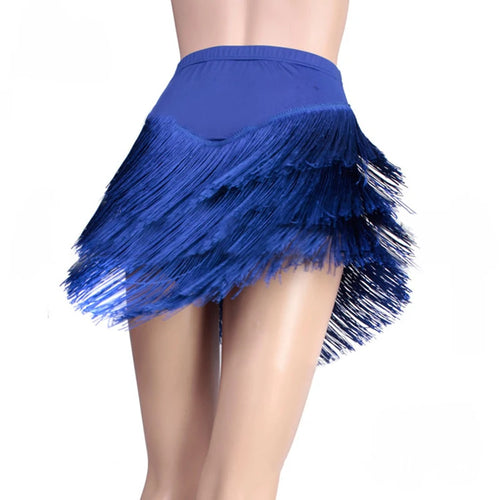 Irregular short fringe skirt black latin dress women latin dance