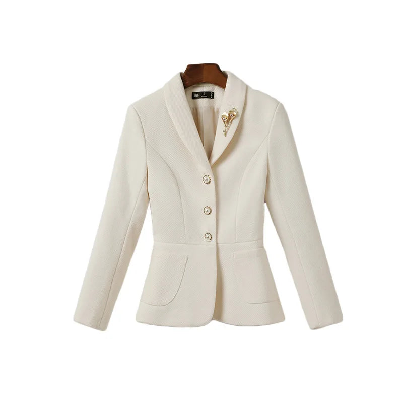 2023 New Autumn Work Wear Women's Suit Elegant Solid Blazer