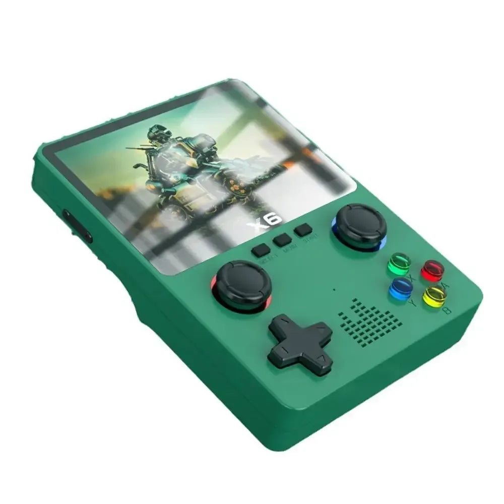 X6 3.5Inch IPS Screen Handheld Game Player Dual Joystick 11 Simulators