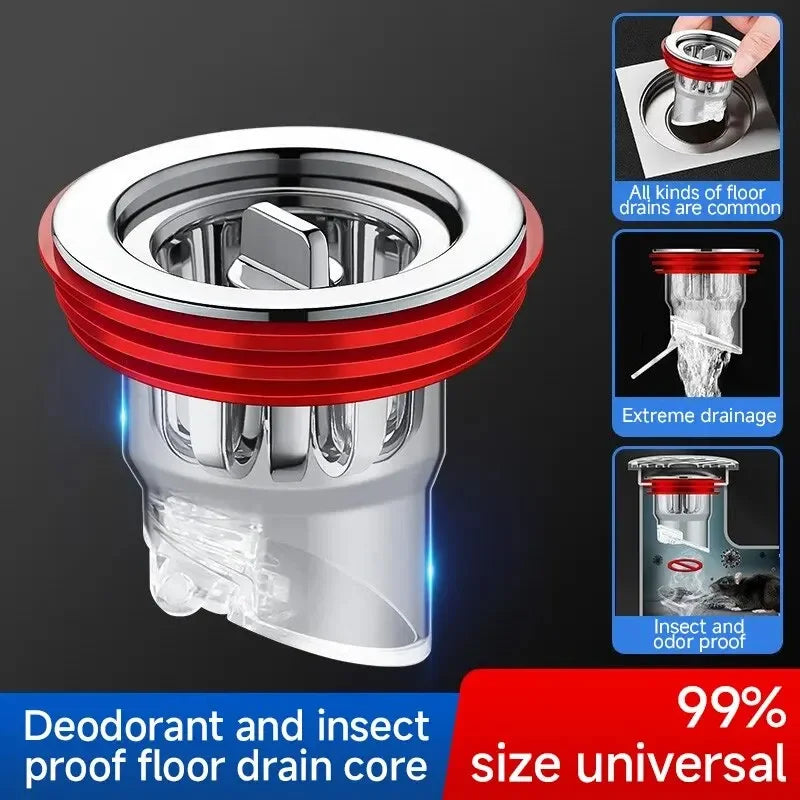 Odor Proof Floor Drain Valve-Sewer Core Backflow Preventer Shower