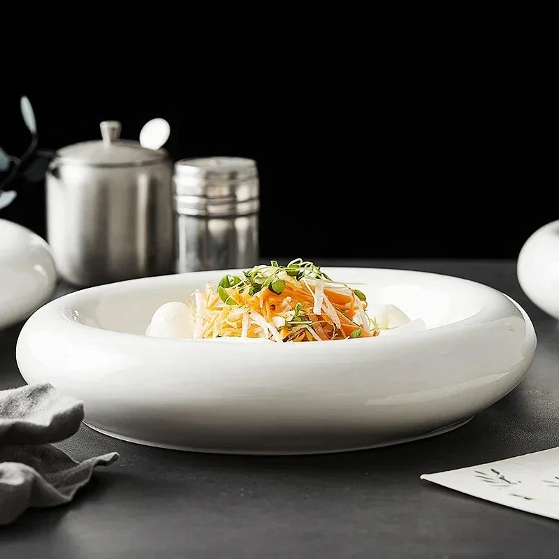 Hotel Restaurant Clubhouse Cold Dish Wobble Plate Round Thick