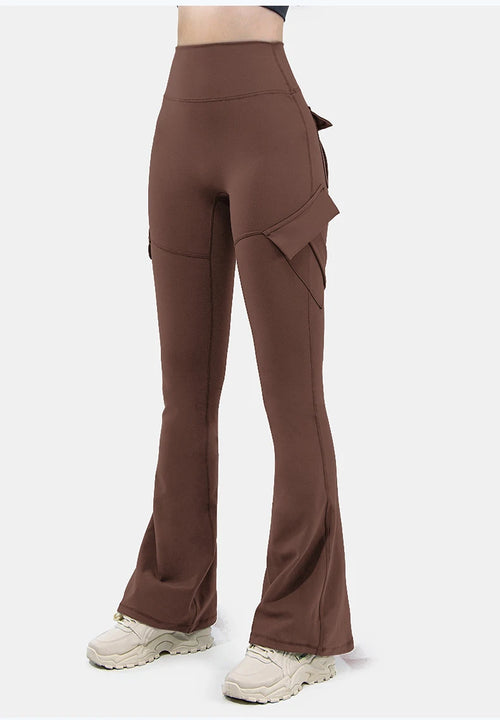 Newest Women Wide Leg High Stretch Yoga Leggings Naked Feeling
