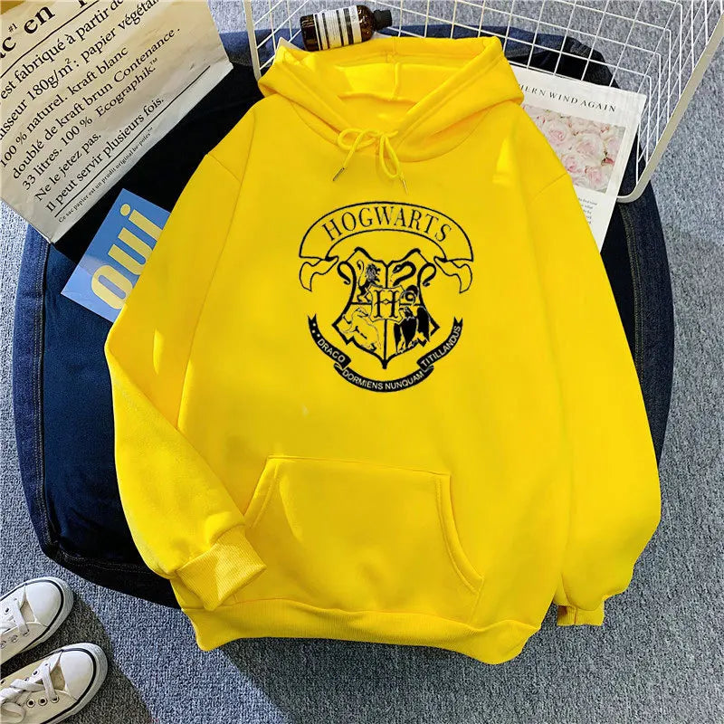 Fashion y2k Hogwarts Printed Hoodies Women Sweatshirt Autumn Winter
