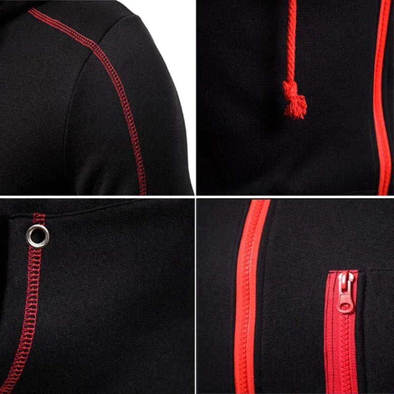 2024 Men Sets Wear Men's Fashion Autumn Winter Double Zipper Jacket/