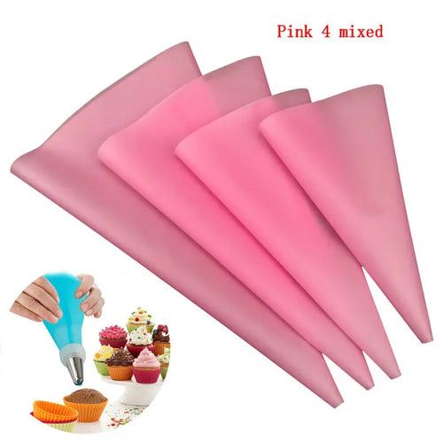 4Pcs/Set Silicone Pastry Bag Tips Kitchen DIY Cake Icing Piping Cream
