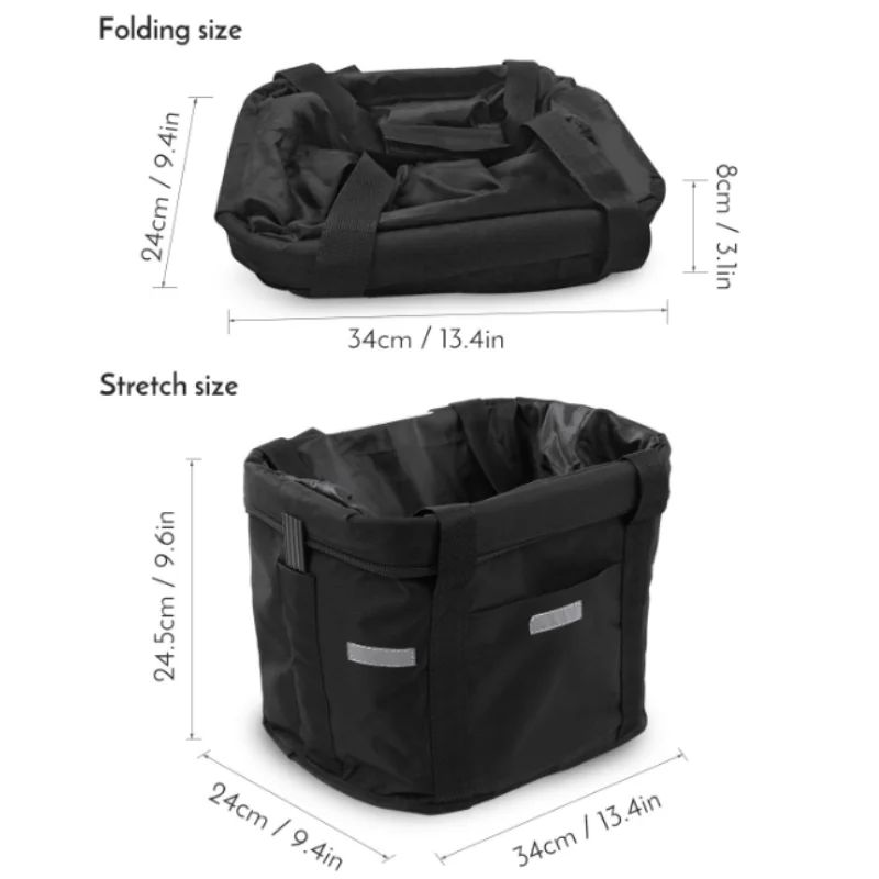 Bicycle Front Basket Bike Small Pet Dog Carry Pouch 2in1 Detachable