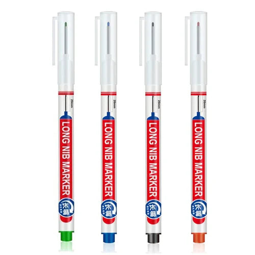 4Pcs/Set 20mm Deep Hole Long Nib Head Markers For Metal Perforating