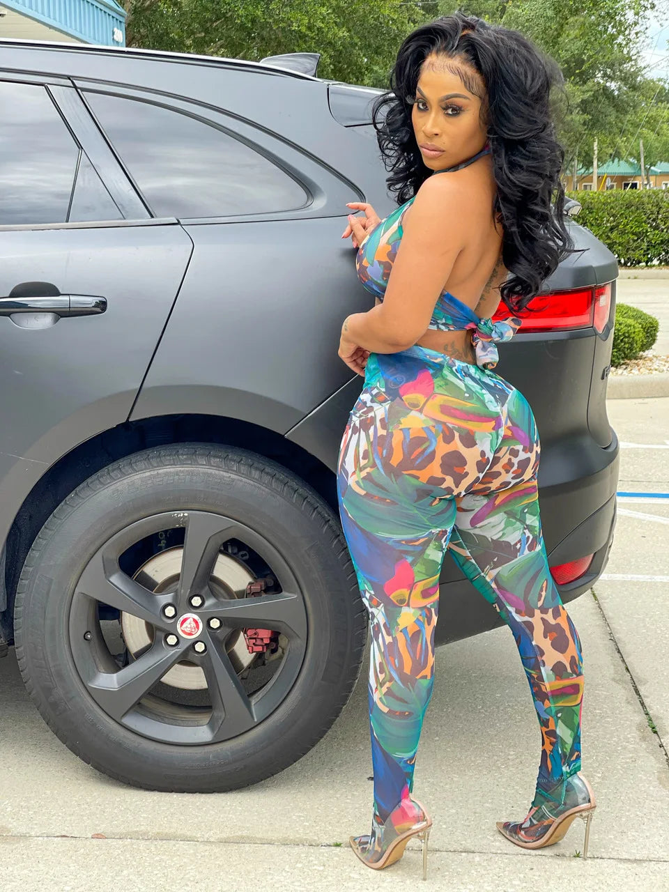 New Sexy Womens Printed Casual High Waist Soft Pants Ladies Active