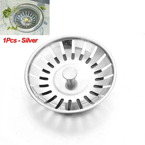 Kitchen Stainless Steel Sink Filter Hole Bathtub Hair Catcher Stopper