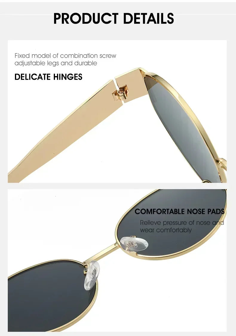 Luxury Metal Brand Sunglasses for Men and Women Unisex Designer