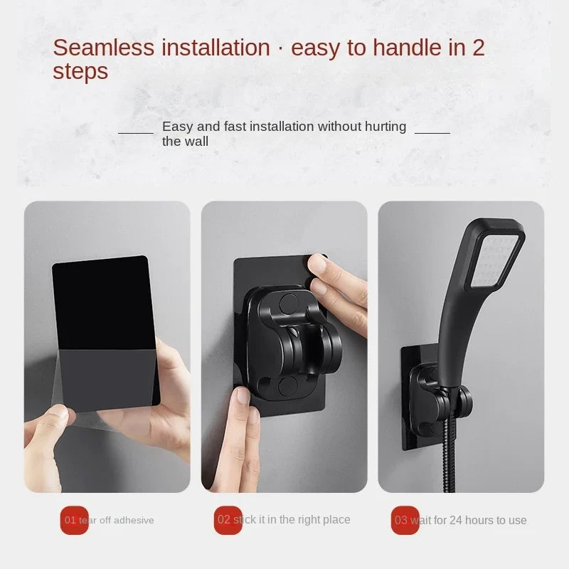 Self-Adhesive Shower arm Head Holder Adjustable Wall Mounted Fixed