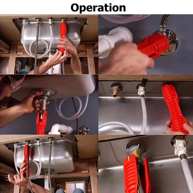 14 In 1 Wrench for Sink Faucet Sanitary Repair Tool with Double-Head
