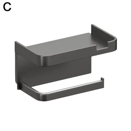 Wall Mounted Toilet Paper Holder Rustproof Thickened Plastic Storage