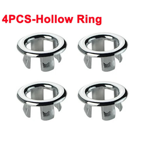 4Pcs Plastic Sink Hole Overflow Cover for Kitchen Bathroom Basin Trim