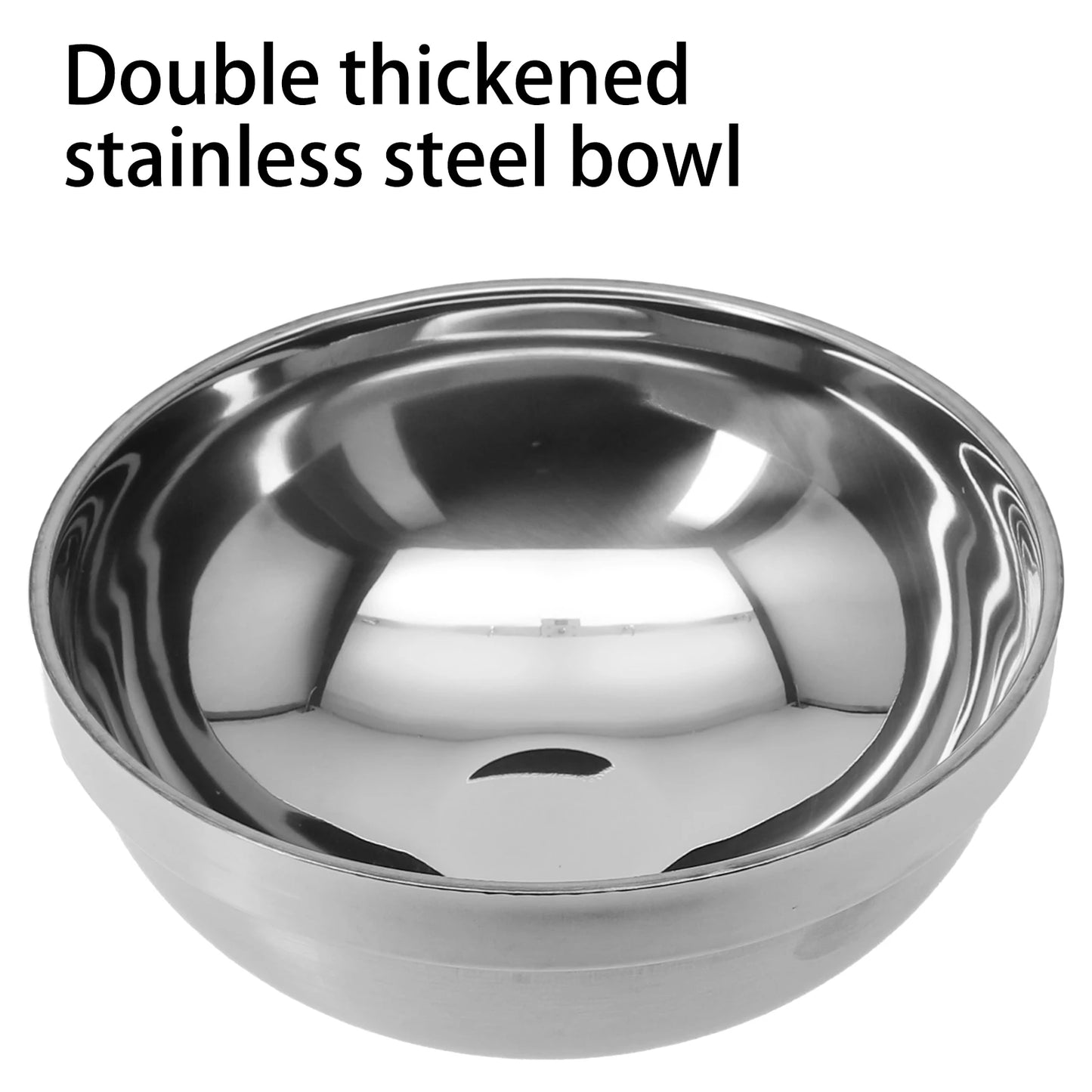 Stainless Steel Bowl Double Layer Thickening Bowl For Family Kitchens