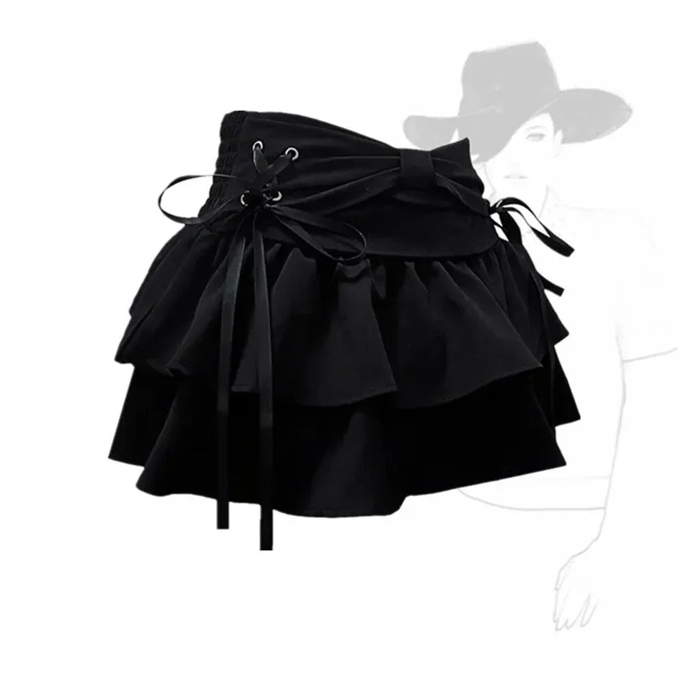 New Fashion Women Hot Girl Sweet Kawaii Bow Vintage Y2k Clothes