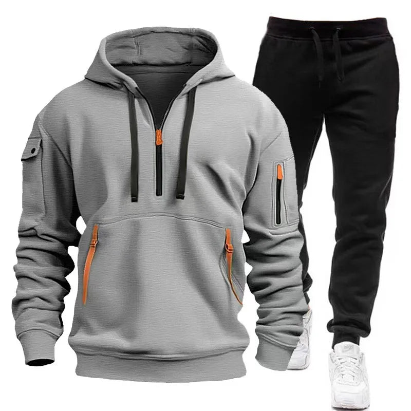 2024 Fashion Sportswear Plus Pants Sweatshirts Fleece Zipper Casual