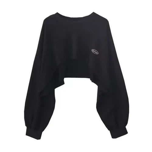 New Women Solid Color O-neck Long Sleeve Hoodie Sweatshirt Fashion