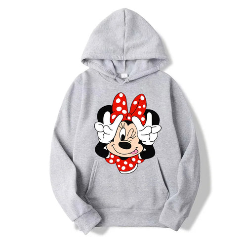 2024 Disney Minnie Mouse Cartoon Anime Women Pullover Tops Spring