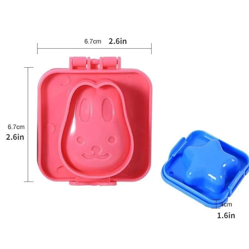 6Pcs/set Cartoon Rice Ball Mold Boiled Egg Mold Bento Maker Sushi
