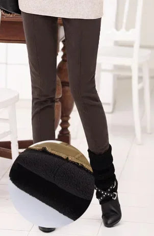 clothes S-4XL Women Pencil Pants High Waist Skinny Thick Velvet Warm
