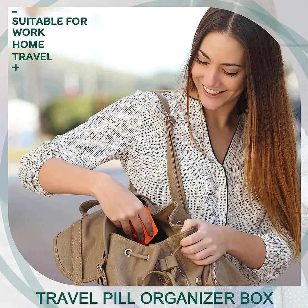 Travel Pill Organizer Portable Pocket Pharmacy Pill Box - Small Pill