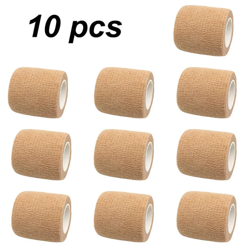 10 pcs Colorful Sports Self Adhesive Elastic Bandage Wrap Tape For