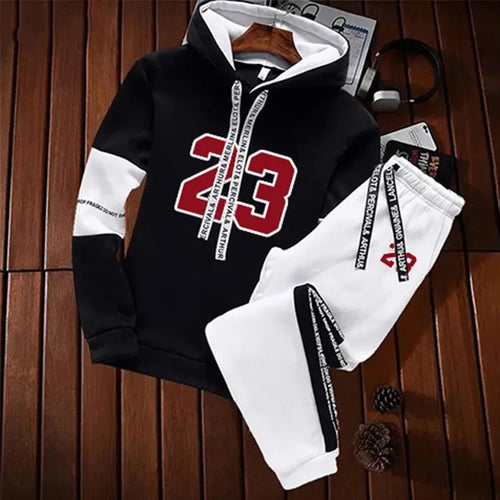 Sweatshirts for Men Casual Men's Set Hoodie Sports Pants and
