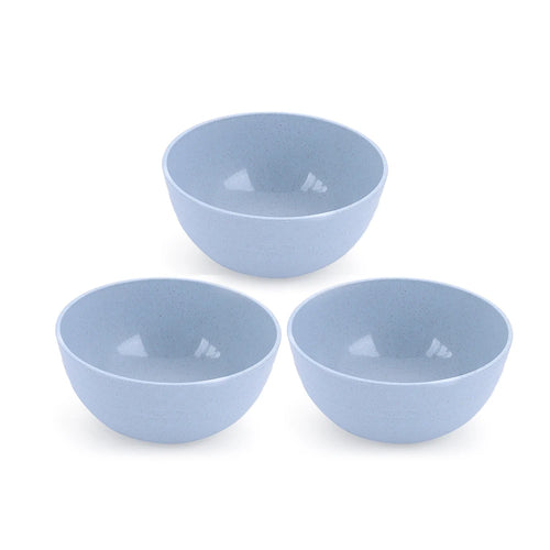 3PCS Nordic Colored Wheat Straw Bowls Circular Shatter Resistant