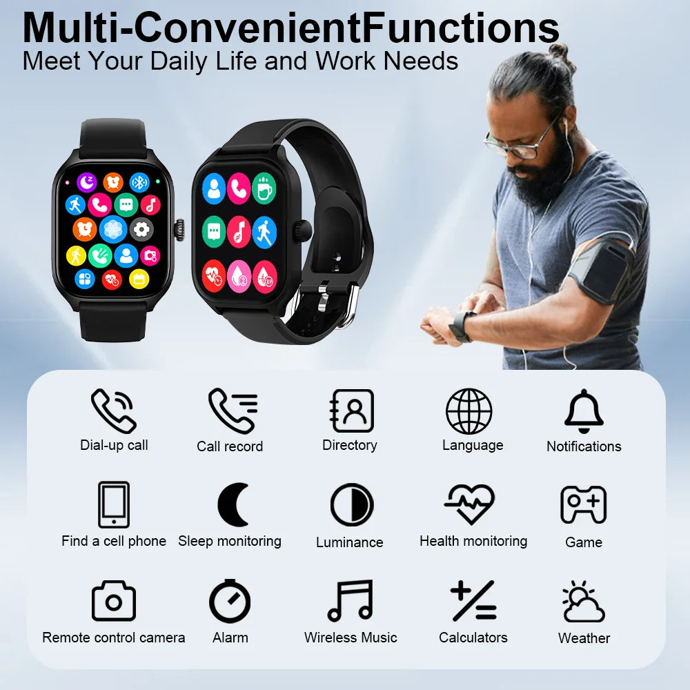 LAXASFIT H9 Smartwatch Dial to Answer Calls Calorie Tracking Heart