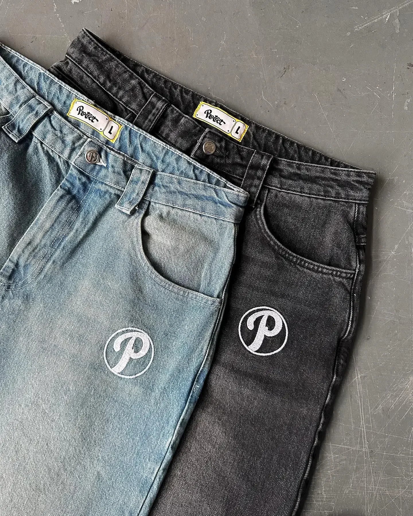 Streetwear PROTECT Jeans Y2K mens Pants Harajuku Hip Hop Letter