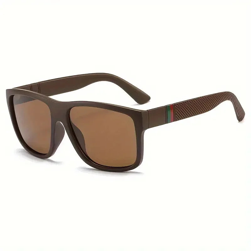Fashion Square Polarized Sunglasses Men Vintage Plastic Male Sun