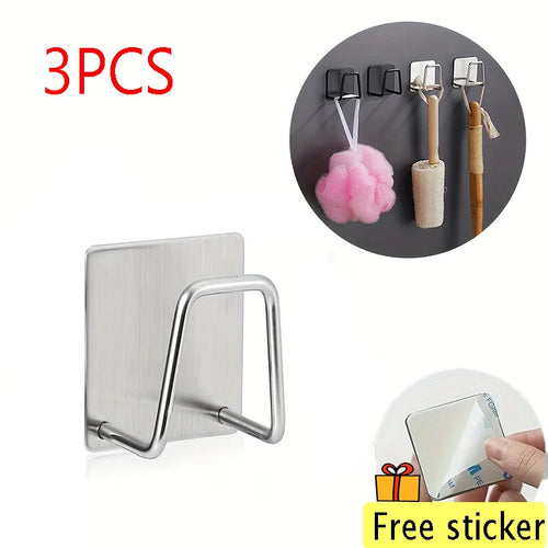 1-2Pcs Kitchen Sink Sponge Rack Drain Storage Holder Self Adhesive