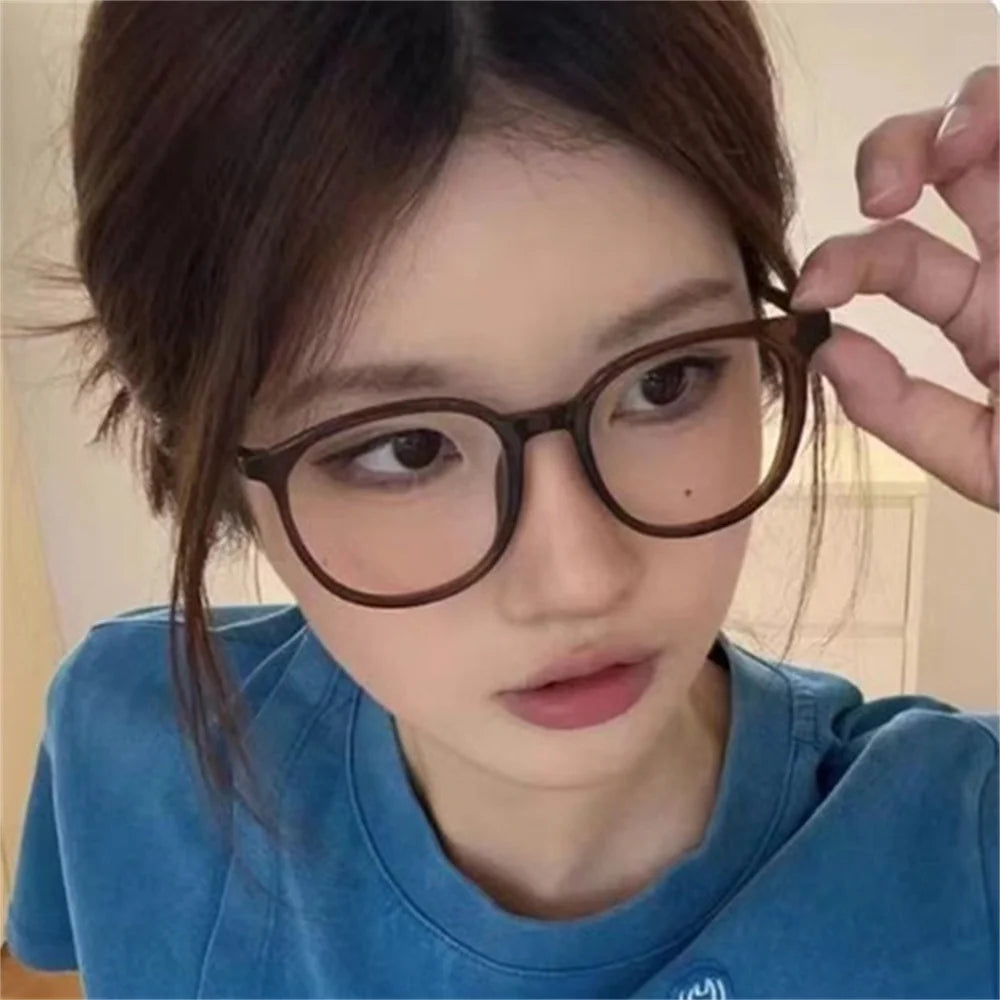 New Retro Ultra-light Glasses Anti-blue Light Flat Glasses Female