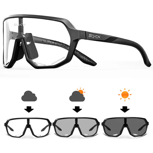 SCVCN Photochromic Cycling Sunglasses MTB Glasses Road Bike Cycling