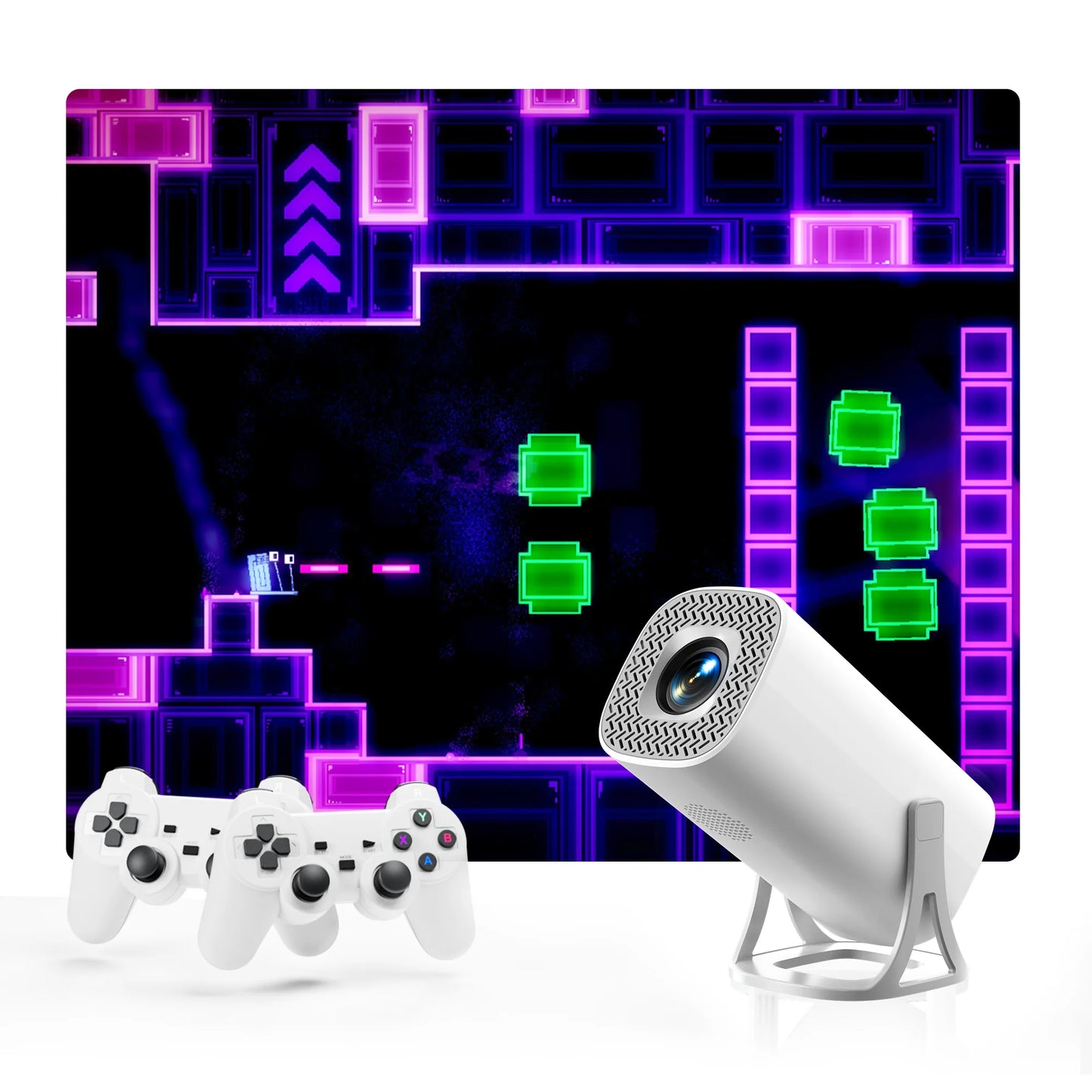 HONGTOP Android 11 Gaming Projector 64GB TF Card Wireless Gaming