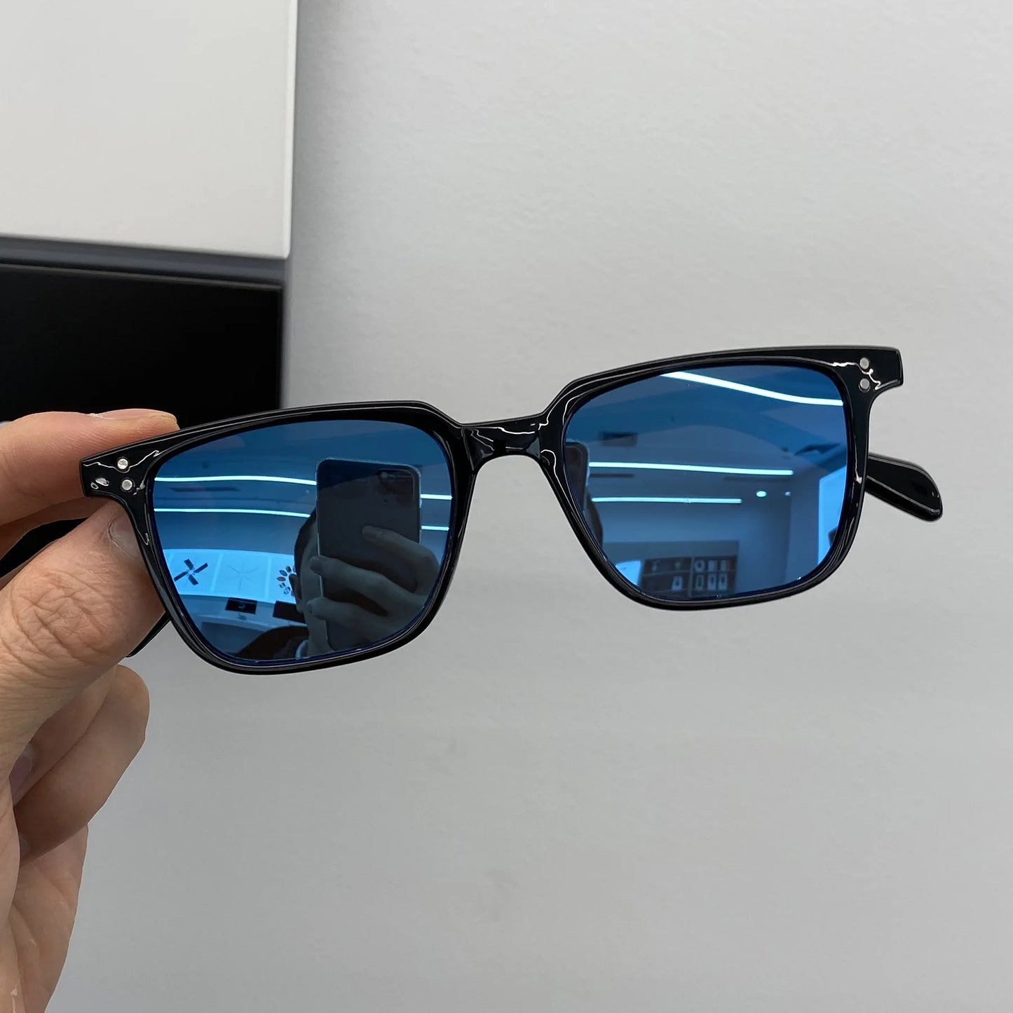 Rectangle Sunglasses Women Men Polygon Vintage Brand Designer Square