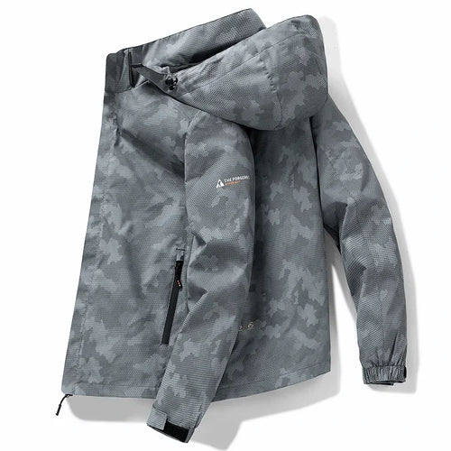 Hooded Hiking Jacket Men Outdoor Bomber Jackets Waterproof Windbreaker