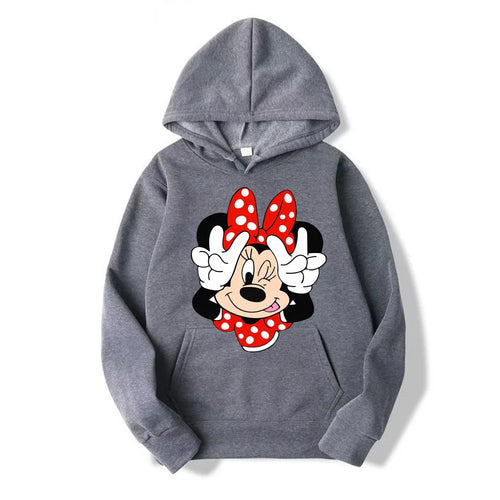 2024 Disney Minnie Mouse Cartoon Anime Women Pullover Tops Spring
