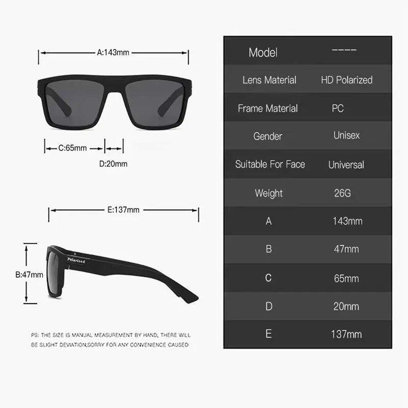 Fashion Sunglasses Square Male Sun Glasses Vintage Driving Fishing