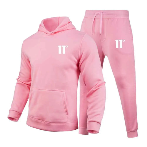 Fashion 11 Print Tracksuit for Men Hooded Sweatshirt and Sweatpants