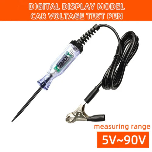 Car Truck Voltage Circuit Tester Digital Led Long Probe Pen Bulb