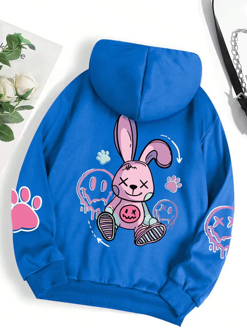 Hip Hop Street Casual Printed Female Hoodies Fashion Hoodie Oversize