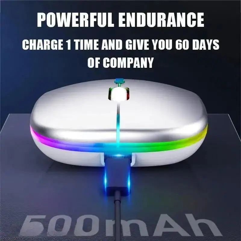 Wireless Mouse Gaming Mouse Backlight USB Compatible RGB Rechargeable