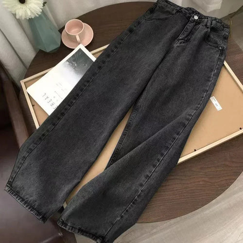 Y2K Men blue letter printed jeans high-end fashion hip-hop trend