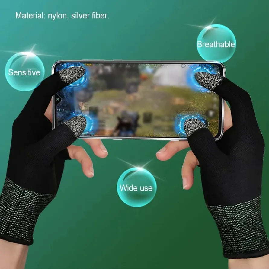 Upgrade 2pcs Finger Thumb Sleeve Gloves For Gamer Non-scratch Mobile