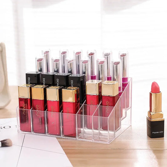 24 Grid Lipstick Holder Acrylic Cosmetics Storage Box Can Store And