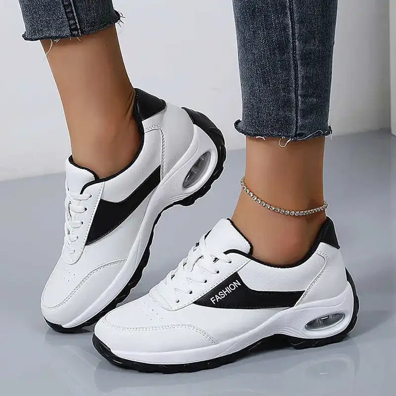 Tennis Sole Round Tip Boots Skateboarding Sneakers Woman Brand Wide