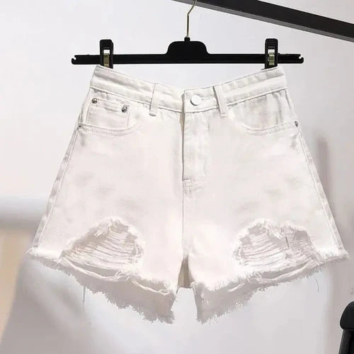 Summer Women's Cowboy Shorts Korean High Waist Casual Denim Shorts
