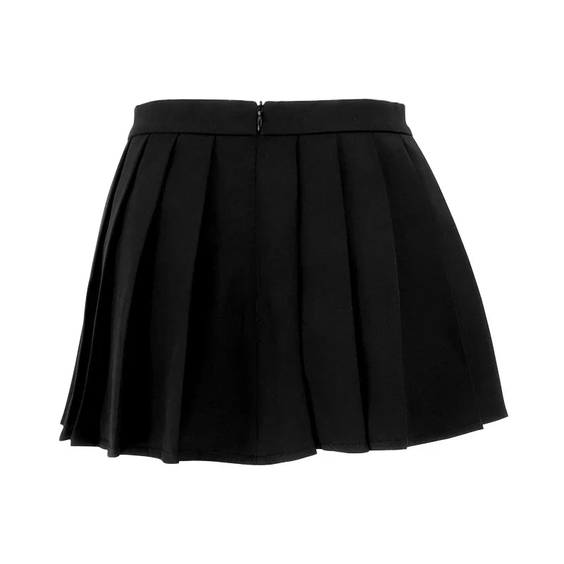 Sexy Mini Skirt Women New Summer Black Fashion Zipper Partywear Casual